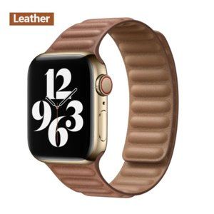 NEW[BAND] Brown Leather Magnetic For Apple …